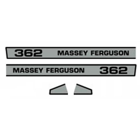 AFTERMARKET Hood Decal Set Fits Massey Ferguson 362 MF Tractor New  Replacement RAPR7263